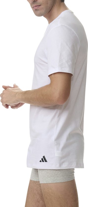 Adidas Sportswear – Active Core Cotton – T-Shirts mit V-Ausschnitt – Herren-Unterhemd – Weiß - Größe XL