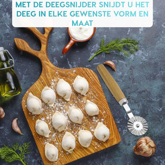 Qualisce Dumpling Maker – Nudelmaschine – Ausstechformen – Ravioli-Ausstecher – Nudelholz – Edelstahl