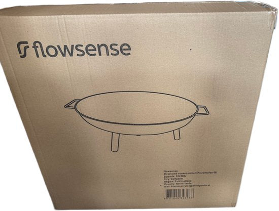 Flowsense Feuerschale - Outdoor Feuerkorb - Gartenkamin - Stimmungsvolle Feuerstelle - Für Garten und Terrasse - Stahl - Ø 58 cm