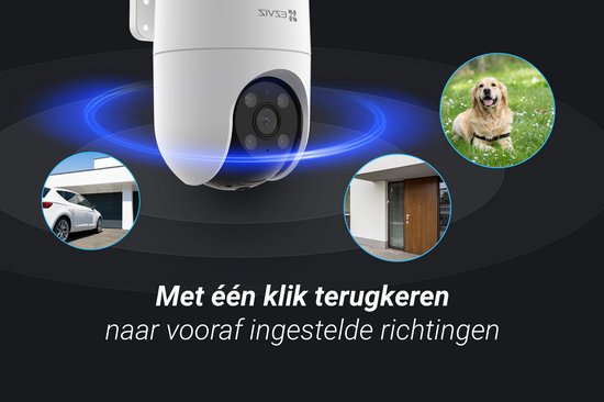 EZVIZ H8c Pro 3K – WLAN-Überwachungskamera für den Außenbereich – PTZ mit 360°-Sichtfeld – KI-basierte Personen- und Fahrzeugerkennung – Farb-Nachtsicht und Sirene – Zwei-Wege-Audio