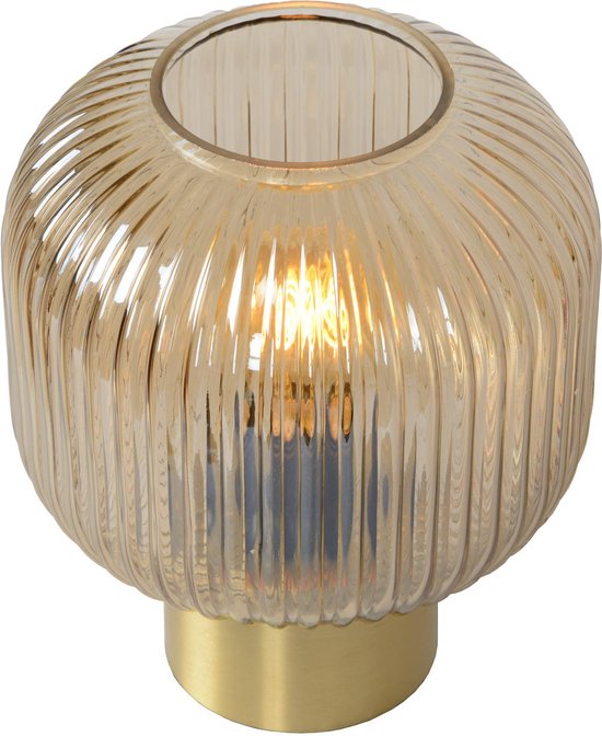 Lucide MALOTO – Tischlampe – Ø 20 cm – 1xE27 – Bernstein