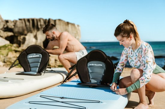 VirtuFit Supboard Ocean 275 - Sand Beige - Stand Up Paddle Board - Supboard Inflatable - Für Anfänger und Fortgeschrittene - Verstellbares Paddel - Max. 180 kg