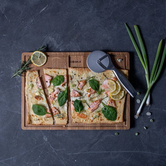 Boska Pizzaschneider Monaco+ - Pizzaroller - Edelstahl - Ergonomischer Pizzaschneider - Geschenkbox - Geschenkideen für Männer - Küchenutensilien - Küchenzubehör - Lebenslange Garantie