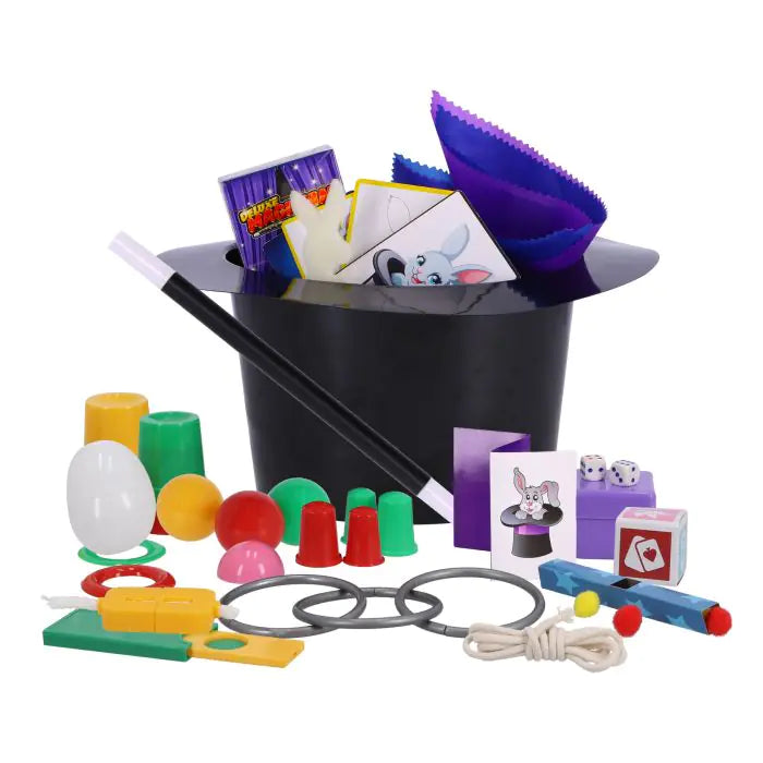 Zauberhut-Zauberkasten mit 150 Tricks.