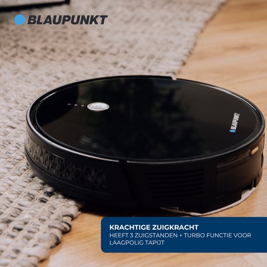 Blaupunkt - Bluebot XBOOST BPK-VCBB1XB - Staubsaugerroboter mit Wischfunktion - Ladestation - Turbo-Saugfunktion