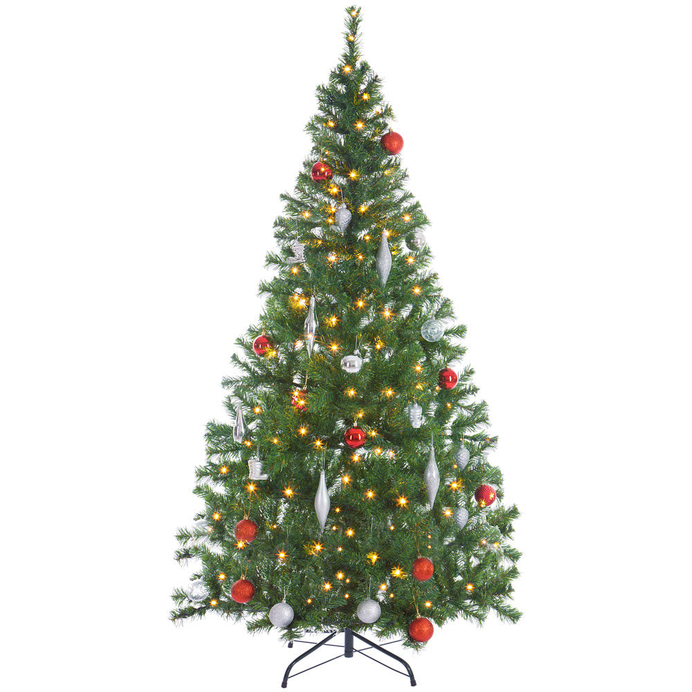 Casaria Künstlicher Weihnachtsbaum - Weihnachtsbaum - 180cm mit Weihnachtsbeleuchtung