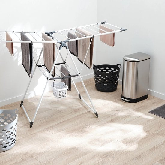 5Five Abfallbehälter/Treteimer Ariane – silber – Edelstahl – 30 Liter – 42 x 25 x 62 cm – Küche