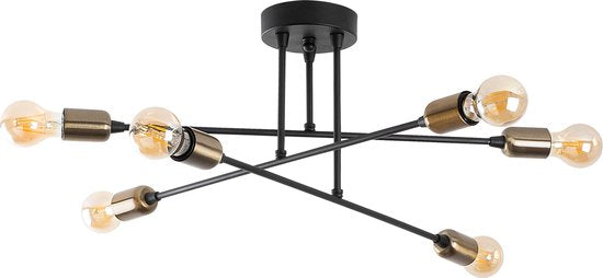 Opviq Schwarzer Kronleuchter - 1501 - 40W - Metall - 66 x 66cm - Schwarz