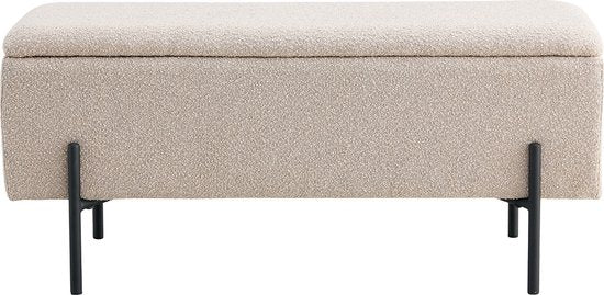 House Nordic Bank Watford Bouclé mit Lagerung - 95x36.5x46cm - Beige