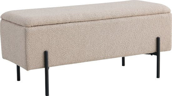 House Nordic Bank Watford Bouclé mit Lagerung - 95x36.5x46cm - Beige