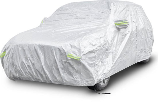 Coast Car Cover Silber - Wetterfeste 3-lagige Autoabdeckung mit Reißverschluss - 431 x 160 x 115 cm