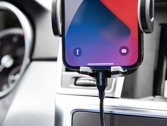 Philips Ladegerät USB DLC5204V/00 - 120 cm - Lightning - Apple - Schwarz