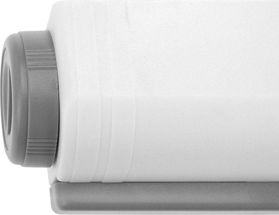 KLAD Wäscheleine - ausziehbar & selbstaufrollend - 14,4 m - 30 cm - Weiß-Grau