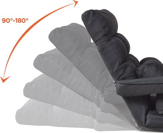 VDD Gaming Sessel - Ausklappbar zu einer Liege - 71x51x50cm - Schwarz