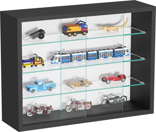VVD Vitrine stehend hängend Wandvitrine - Schiebetüren - 50 x 40 x 13 cm