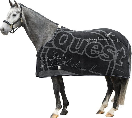 EQUEST Pferdedecke - Dralon Globe Edition - 181x177x1 cm - Schwarz