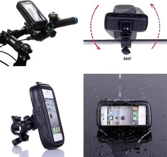 Podec Phone Holder Fahrrad Wasserdicht Schwarz