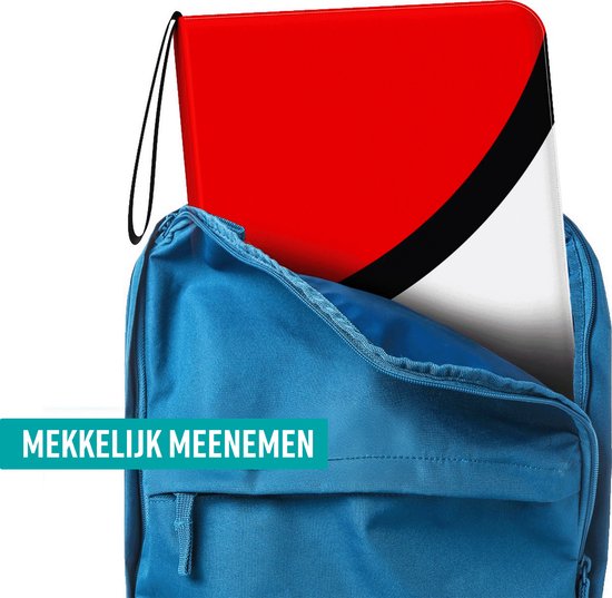NAPI Sammelmappe für 900 Karten - 9 Fächer - Kunstleder - Reißverschluss - 50 Seiten - Format A4 - Rot/Weiß