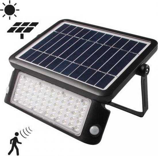 LED's Light Solar LED-Flutlicht mit Bewegungssensor - 3 Positionen - Kabellos - 1080 Lumen - Schwarz