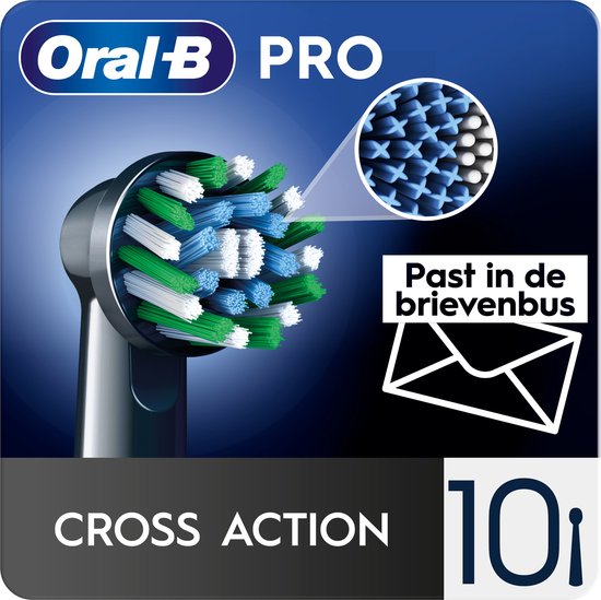 Oral B - 10x Bürstenköpfe - Cross Action Schwarz