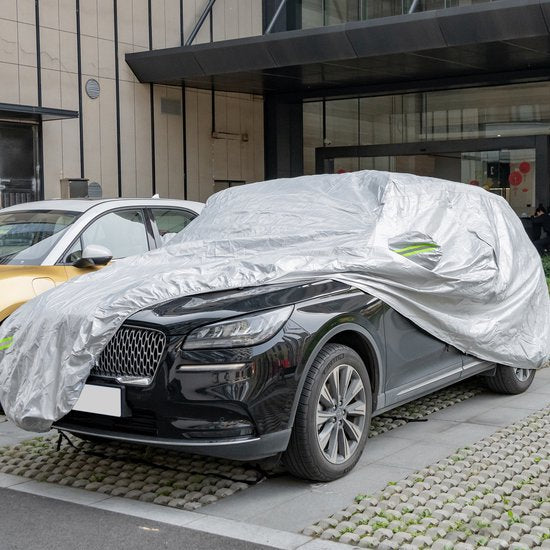 Coast Car Cover Silber - Wetterfeste 3-lagige Autoabdeckung mit Reißverschluss - 431 x 160 x 115 cm