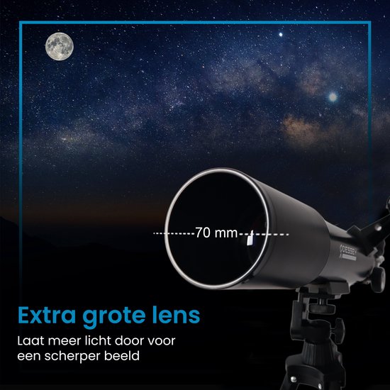 Odessey - Teleskop - Black Hole Edition - 250x Zoom - für Kinder und Erwachsene - Schwarz