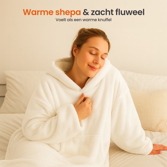 Goliving Hoodie-Decke – SnuggleHoodie – Weiß