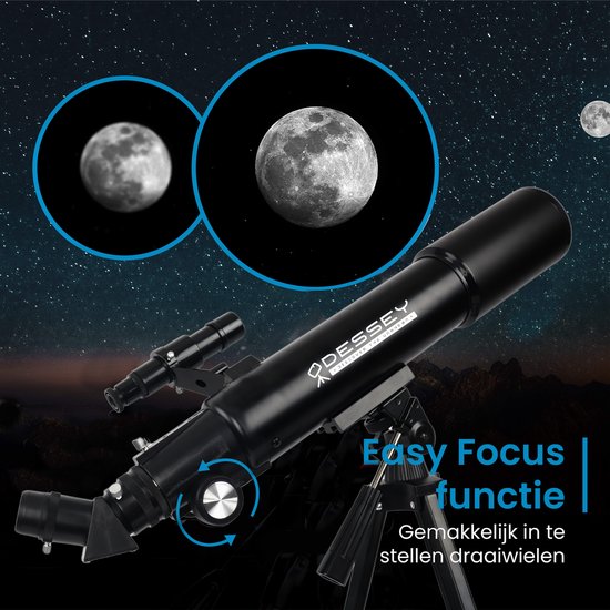 Odessey - Teleskop - Black Hole Edition - 250x Zoom - für Kinder und Erwachsene - Schwarz