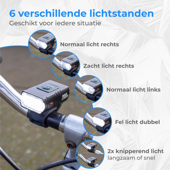 Nuvance - Fahrradbeleuchtung 6 Positionen