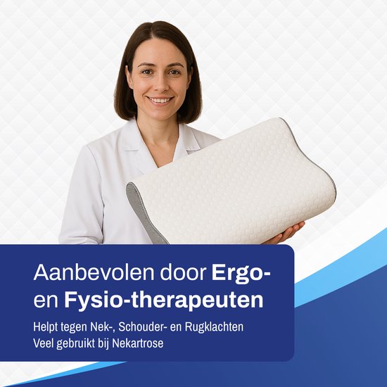 Sleeptight Ergonomisches Kopfkissen - Anti Schnarch - Memory Foam - 60x40x12 cm