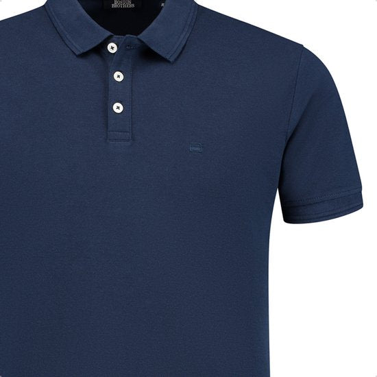 Boston Brothers Polohemd gestrickt - Blau - Größe L