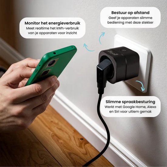 Gologi Smart Plug - 4 Stück - Mit Energiemonitor - Schwarz