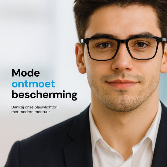 LC Eyewear Computerbrille - Blaulichtbrille ohne Stärke - Blaulichtbrille - Displaybrille - Design - Unisex - Schwarz