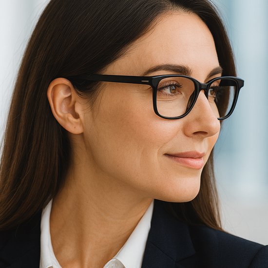 LC Eyewear Computerbrille - Blaulichtbrille ohne Stärke - Blaulichtbrille - Displaybrille - Design - Unisex - Schwarz