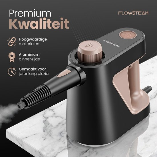 FLOWSTEAM® 9-in-1 Handdampfreiniger - Leistungsstarker Dampfreiniger und Fleckenentferner - 4 Bar und 110°C Dampf - Für Bad, Küche, Sofa und Möbel**