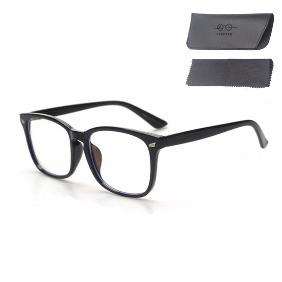LC Eyewear Computerbrille - Blaulichtbrille ohne Stärke - Blaulichtbrille - Displaybrille - Design - Unisex - Schwarz