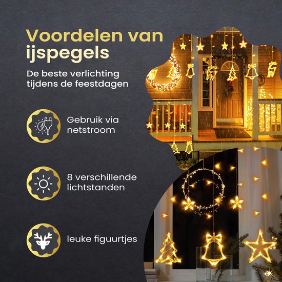 Giftmas LED Girlande Weihnachtsbeleuchtung mit verschiedenen Figuren - 2.5Meters