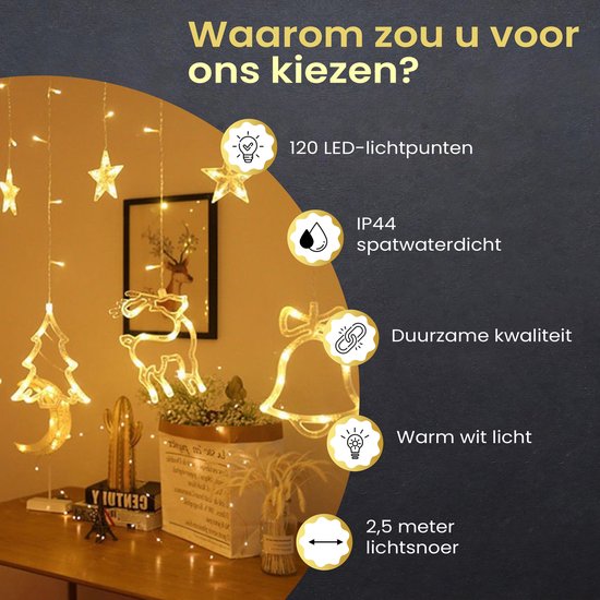 Giftmas LED Girlande Weihnachtsbeleuchtung mit verschiedenen Figuren - 2.5Meters