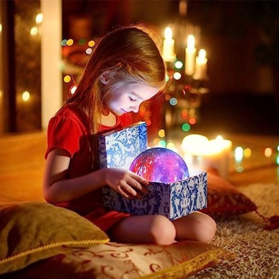 Mondlampe - 15 CM - 18x15x15 cm - Lila