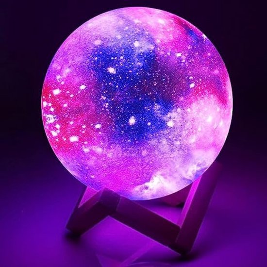 Mondlampe - 15 CM - 18x15x15 cm - Lila