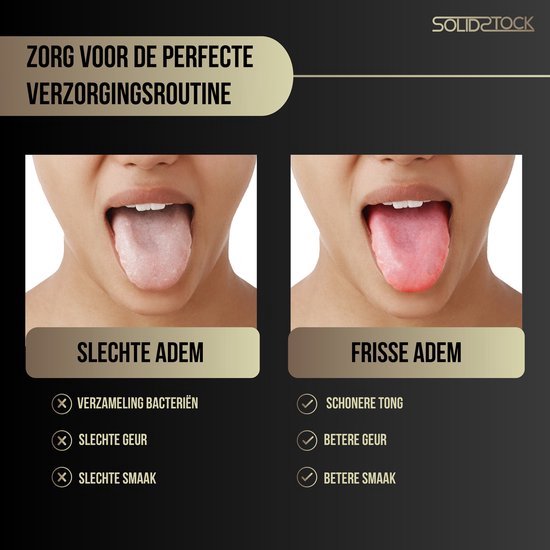 SolidStock Professioneller Zungenschaber - 5 in 1 Set - Zur Mundpflege - Zungenreiniger - Zungenbürste - Ayurveda - Edelstahl