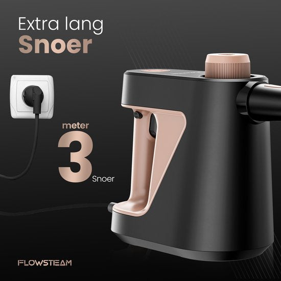 FLOWSTEAM® 9-in-1 Handdampfreiniger - Leistungsstarker Dampfreiniger und Fleckenentferner - 4 Bar und 110°C Dampf - Für Bad, Küche, Sofa und Möbel**