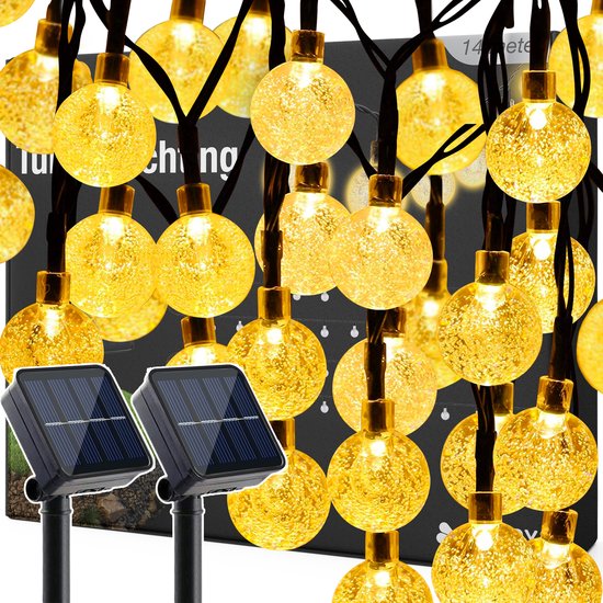Happy Goods Solar-Gartenleuchten - 100 LED (2x50)