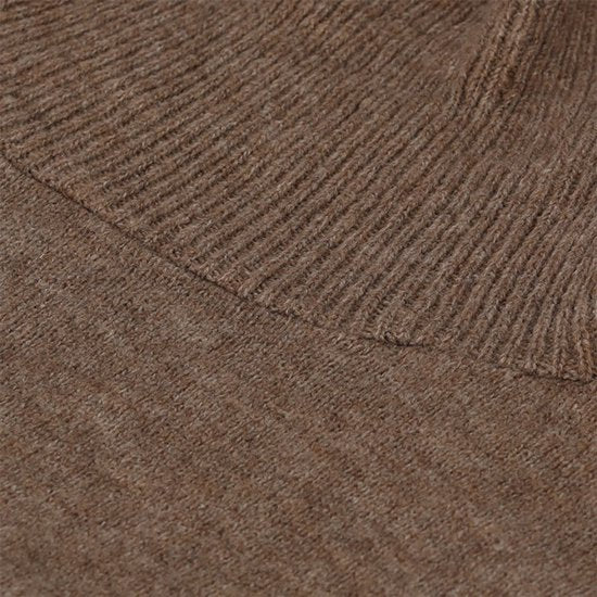 Heat Essentials - Poncho - One Size - Poncho Damen Wrap - Gestrickter Damen Poncho mit Farbe - Taupe Melange