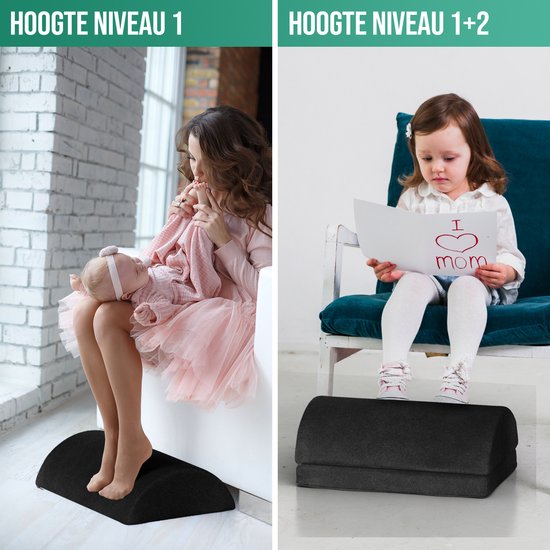 Avalo Fußstütze Desk Stoff - schwarz
