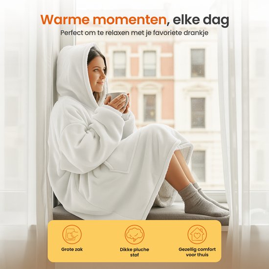 Goliving Hoodie-Decke – SnuggleHoodie – Weiß
