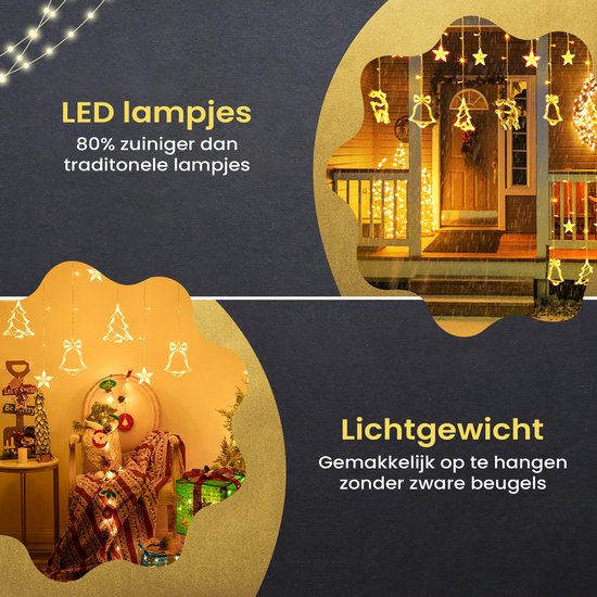 Giftmas LED Girlande Weihnachtsbeleuchtung mit verschiedenen Figuren - 2.5Meters