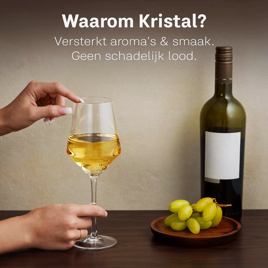 BarDeluxe® Weingläser Weißwein - mundgeblasene Kristallgläser 420ml - handgefertigt & bleifrei - Weinglas - 4 Stück - Luxusset für Bar oder Dinner