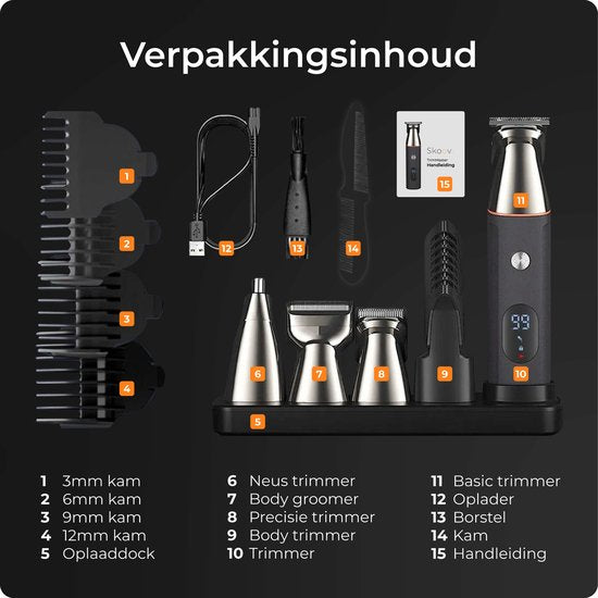 Skoov UltraEdge Trimmer - Rasierer - Für Gesicht & Körper - schwarz
