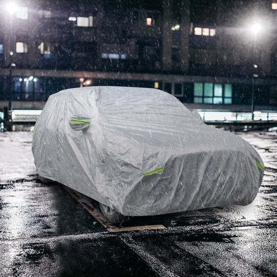 Coast Car Cover Silber - Wetterfeste 3-lagige Autoabdeckung mit Reißverschluss - 431 x 160 x 115 cm
